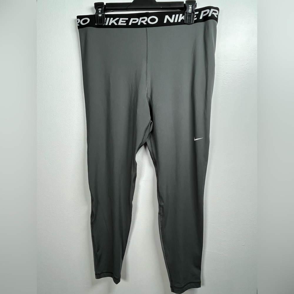 Nike Pro Dri Fit Training Leggings New Women’s Size Large in Gray/Green